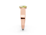 Rose gold Fancy Yellow Oval Cut Diamond Channel Set Solitaire Ring with Four-Prong Setting_14