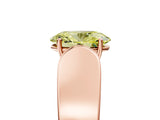 Rose gold Fancy Yellow Oval Cut Diamond Channel Set Solitaire Ring with Four-Prong Setting_17