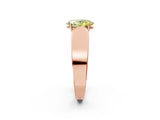 Rose gold Fancy Yellow Oval Cut Diamond Channel Set Solitaire Ring with Four-Prong Setting_38