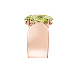 Rose gold Fancy Yellow Oval Cut Diamond Channel Set Solitaire Ring with Four-Prong Setting_41