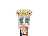 Rose gold Fancy Yellow Oval Cut Diamond Engagement Ring with Baguette Side Stones and Channel Set Band_25