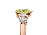 Rose gold Fancy Yellow Oval  Cut Diamond Five-Stone Prong Set White Gold Ring_37