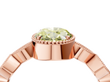 Rose gold Fancy Yellow Oval  Cut Diamond Milgrain Marquise Band with Prong Setting_7