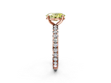 Rose gold Fancy Yellow Oval  Cut Diamond Pavé Band with Four-Prong Setting_22