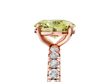 Rose gold Fancy Yellow Oval  Cut Diamond Pavé Band with Four-Prong Setting_25