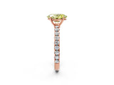 Rose gold Fancy Yellow Oval Cut Diamond Pavé Solitaire Engagement Ring with Four-Prong Setting_75