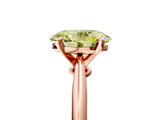 Rose gold Fancy Yellow Oval Cut Diamond Solitaire Engagement Ring with Classic Band and Four-Prong Setting_109