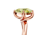 Rose gold Fancy Yellow Oval Cut Diamond Solitaire Engagement Ring with Four-Prong Setting and Classic Band_25