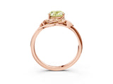 Rose gold Fancy Yellow Oval Cut Diamond Solitaire Ring with Twist Band and Four-Prong Setting_57