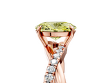 Rose gold Fancy Yellow Oval  Cut Diamond Twisted Band with Pavé Setting and Four-Prong Setting_19