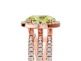 Rose gold Fancy Yellow Oval  Cut Halo Diamond Engagement Ring with Split Shank and Four-Prong Setting_25
