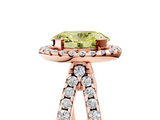 Rose gold Fancy Yellow Oval  Cut Halo Split Shank Pave Set Ring_67