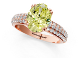 Rose gold Fancy Yellow Oval  Cut Pave Diamond Engagement Ring with Channel Set Band and Four-Prong Setting_21