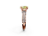 Rose gold Fancy Yellow Oval  Cut Pave Diamond Engagement Ring with Channel Set Band and Four-Prong Setting_22