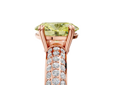 Rose gold Fancy Yellow Oval  Cut Pave Diamond Engagement Ring with Channel Set Band and Four-Prong Setting_25