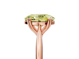 Rose gold Fancy Yellow Oval Cut Solitaire Diamond Ring with Six-Prong Setting and Classic Band_17
