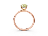 Rose gold Fancy Yellow Oval  Cut Solitaire Engagement Ring with Four-Prong Setting and Classic Band_23