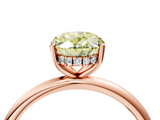 Rose gold Fancy Yellow Oval  Cut Solitaire Engagement Ring with Four-Prong Setting and Classic Band_24