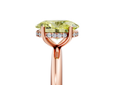 Rose gold Fancy Yellow Oval  Cut Solitaire Engagement Ring with Four-Prong Setting and Classic Band_25