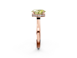 Rose gold Fancy Yellow Oval  Cut Solitaire Engagement Ring with Four-Prong Setting on a Classic Band_22