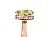 Rose gold Fancy Yellow Oval  Cut Solitaire Engagement Ring with Four-Prong Setting on a Classic Band_25