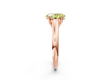 Rose gold Fancy Yellow Oval Cut Solitaire Engagement Ring with Tapered Band and Four-Prong Setting_4