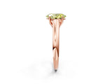 Rose gold Fancy Yellow Oval Cut Solitaire Engagement Ring with Tapered Band and Four-Prong Setting_5