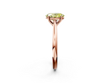 Rose gold Fancy Yellow Oval  Cut Solitaire Ring with Cathedral Band and Four-Prong Setting_82