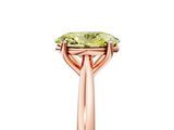 Rose gold Fancy Yellow Oval  Cut Solitaire Ring with Cathedral Band and Four-Prong Setting_85