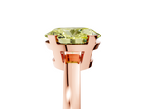 Rose gold Fancy Yellow Oval  Cut Solitaire Ring with Four-Prong Setting and Classic Band_47