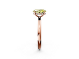 Rose gold Fancy Yellow Oval  Cut Solitaire Ring with Thin Band and Four-Prong Setting_13
