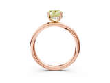 Rose gold Fancy Yellow Oval  Cut Solitaire Ring with Thin Band and Four-Prong Setting_14