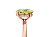Rose gold Fancy Yellow Oval  Cut Solitaire Ring with Thin Band and Four-Prong Setting_16