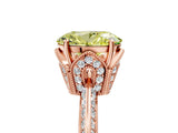Rose gold Fancy Yellow Oval Cut Solitaire Split Shank Pave Diamond Engagement Ring with Four-Prong Setting_29