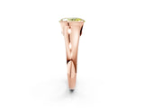 Rose gold Fancy Yellow Oval Cut Solitaire Tension Set Diamond Ring with Split Shank Band_2