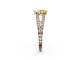 Rose gold Fancy Yellow Oval  Cut Split Shank Pave Diamond Engagement Ring with Four-Prong Setting_26