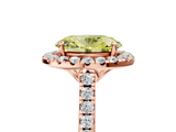 Rose gold Fancy Yellow Oval  Halo Pavé Diamond Engagement Ring with Four-Prong Setting_8