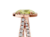 Rose gold Fancy Yellow Oval  Halo Split Shank Diamond Ring with Pavé Setting_30