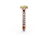Rose gold Fancy Yellow Oval  Milgrain Pave Diamond Engagement Ring with Four-Prong Setting_150