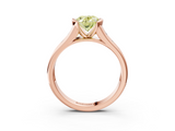 Rose gold Fancy Yellow Oval  Solitaire Bezel-Set Diamond Ring with Channel-Set Band_40