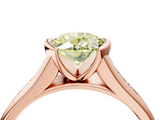 Rose gold Fancy Yellow Oval  Solitaire Bezel-Set Diamond Ring with Channel-Set Band_41