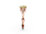 Rose gold Fancy Yellow Oval  Solitaire Celtic Knot Engagement Ring with Four-Prong Setting_44