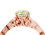 Rose gold Fancy Yellow Oval  Solitaire Celtic Knot Engagement Ring with Four-Prong Setting_46