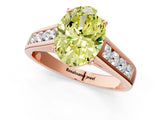 Rose gold Fancy Yellow Oval  Solitaire Channel-Set Diamond Engagement Ring with Four-Prong Setting_33