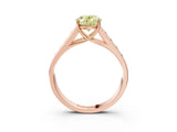 Rose gold Fancy Yellow Oval  Solitaire Channel-Set Diamond Engagement Ring with Four-Prong Setting_35