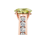Rose gold Fancy Yellow Oval  Solitaire Channel-Set Diamond Engagement Ring with Four-Prong Setting_37