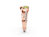 Rose gold Fancy Yellow Oval  Solitaire Channel-Set Split Shank Ring with Tension Prong Setting_5