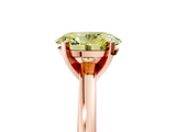 Rose gold Fancy Yellow Oval  Solitaire Diamond Engagement Ring with Four-Prong Setting on a Classic Band_8
