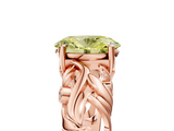 Rose gold Fancy Yellow Oval  Solitaire Diamond Leaf Vine Band with Prong Setting_32