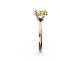 Rose gold Fancy Yellow Oval  Solitaire Diamond Ring with 4-Prong Setting on a Classic Band_5